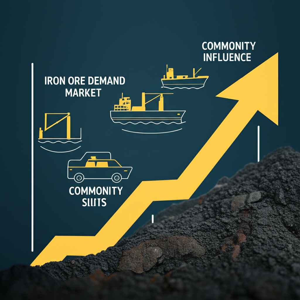 Iron ore demand market influence from China affecting global commodity prices