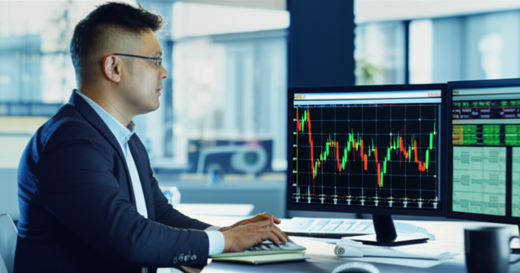 US investor analyzing commodities