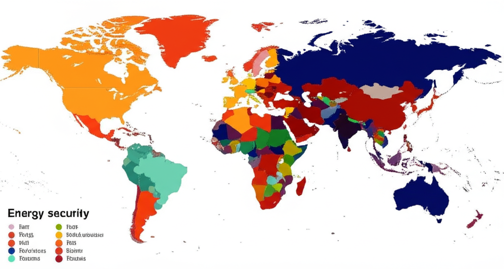 Energy security geopolitical map