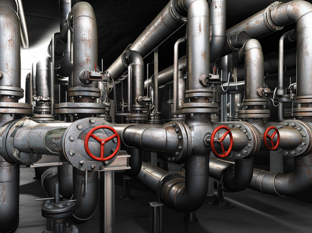 Underground natural gas storage facility in the United States, showing reservoirs used for energy reserves