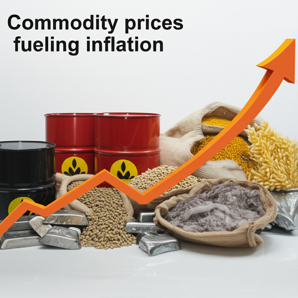 Chart showing how rising commodity prices contribute to inflation in the U.S. economy