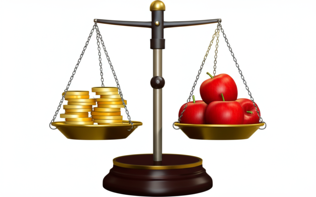 Scales balancing commodities