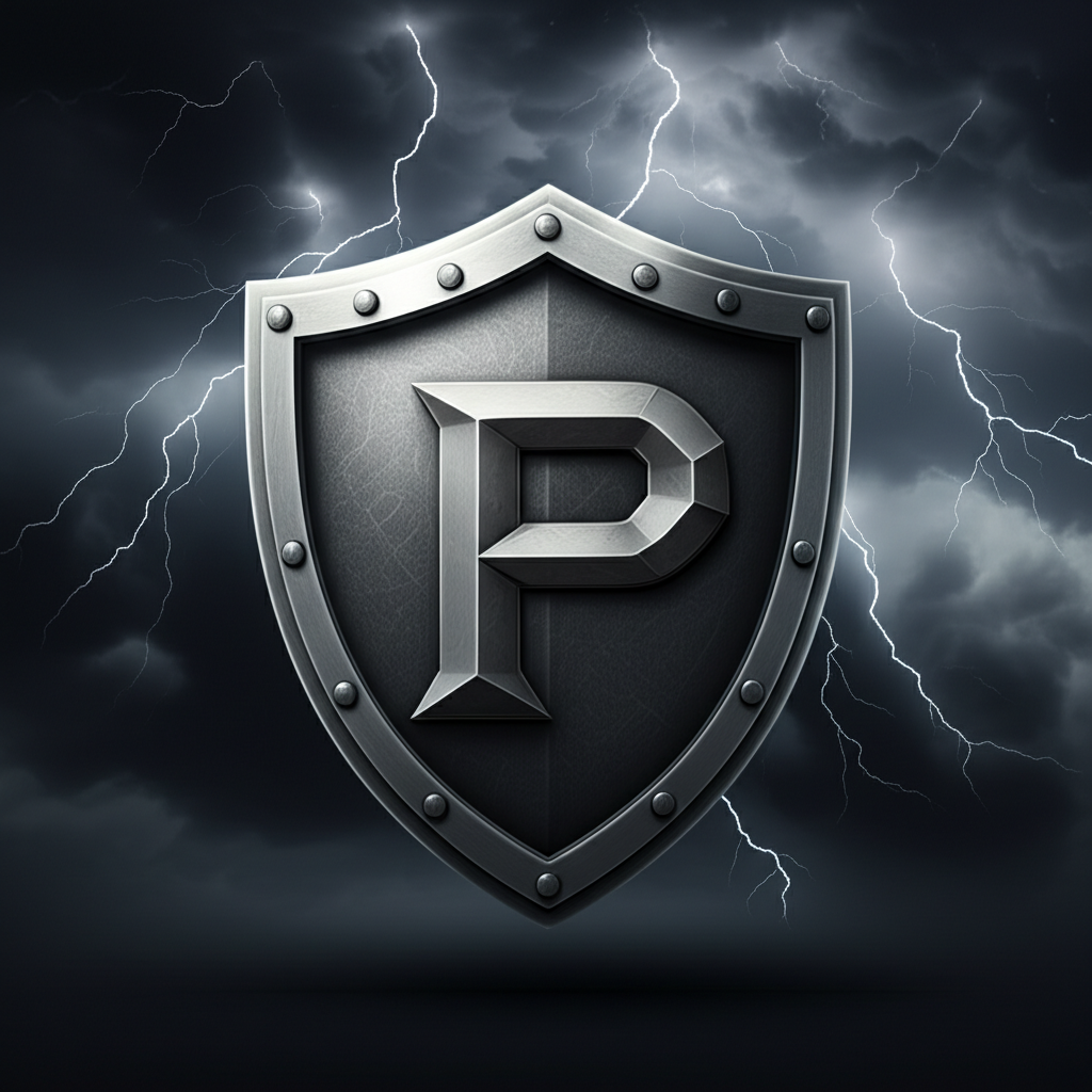 A portfolio shield protecting investments from a storm, representing recession-proofing strategies for US investors