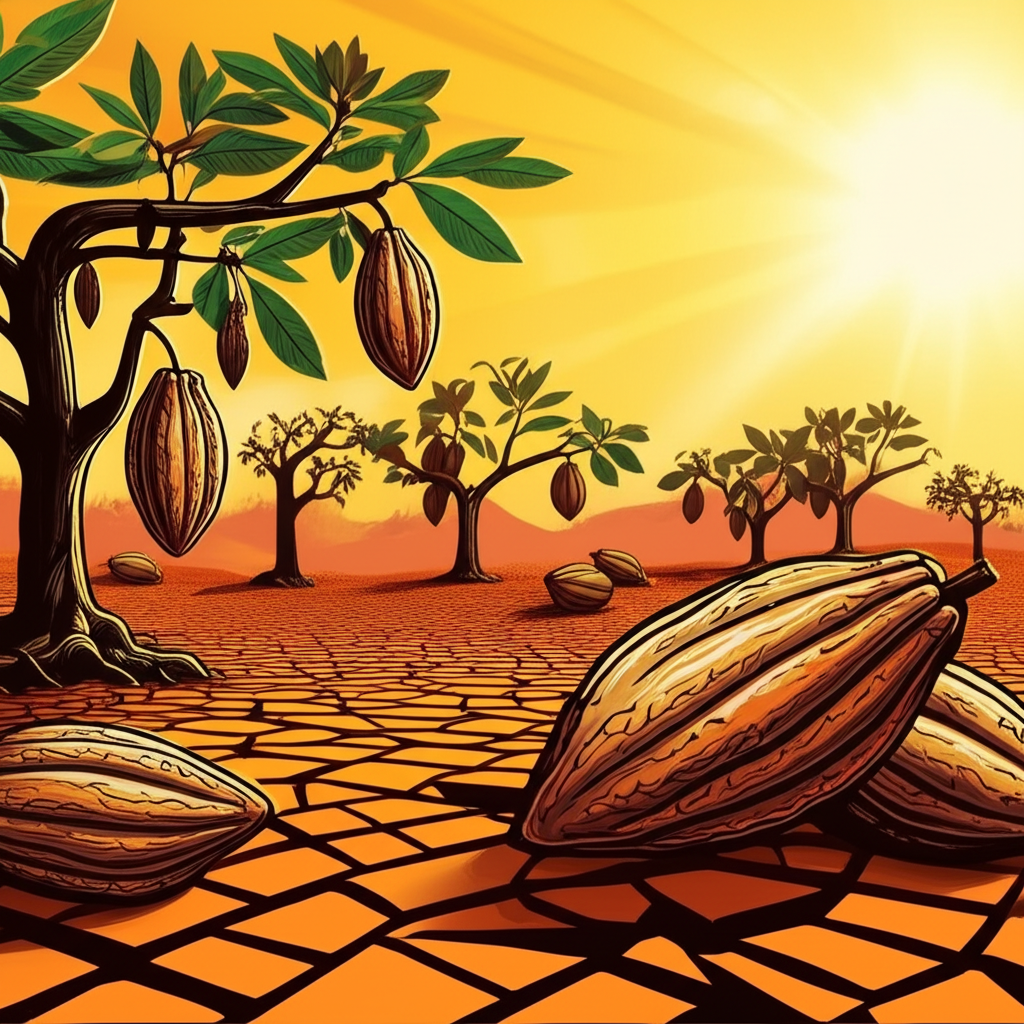 Illustration of cocoa supply shortage
