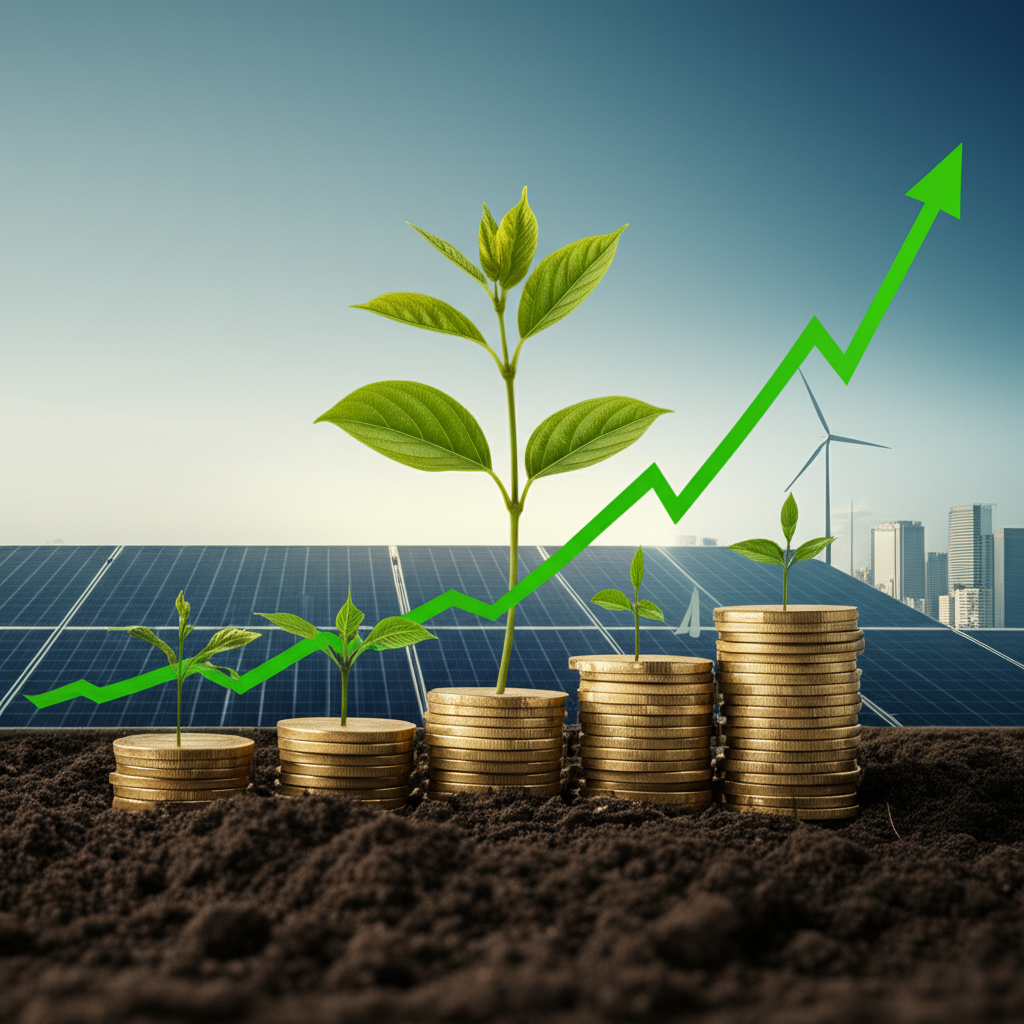 Chart illustrating investment opportunities in sustainable growth through hydrogen technologies