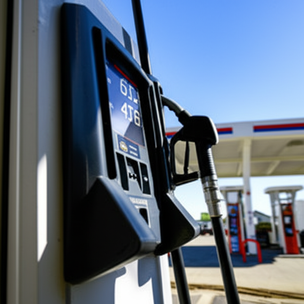 Rising prices at a US gas pump