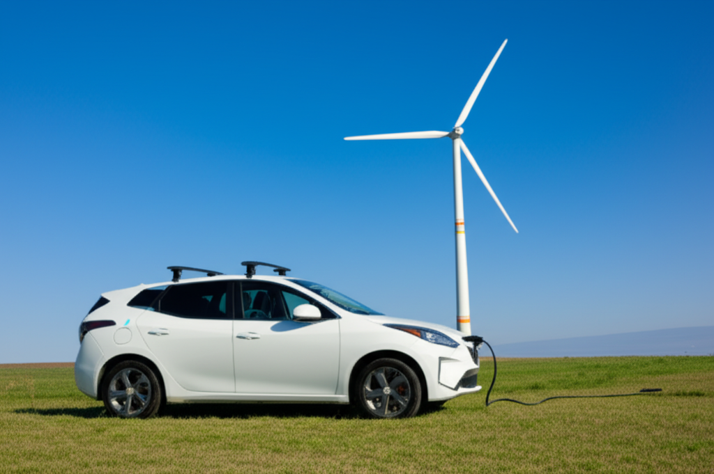 Electric car and wind turbine