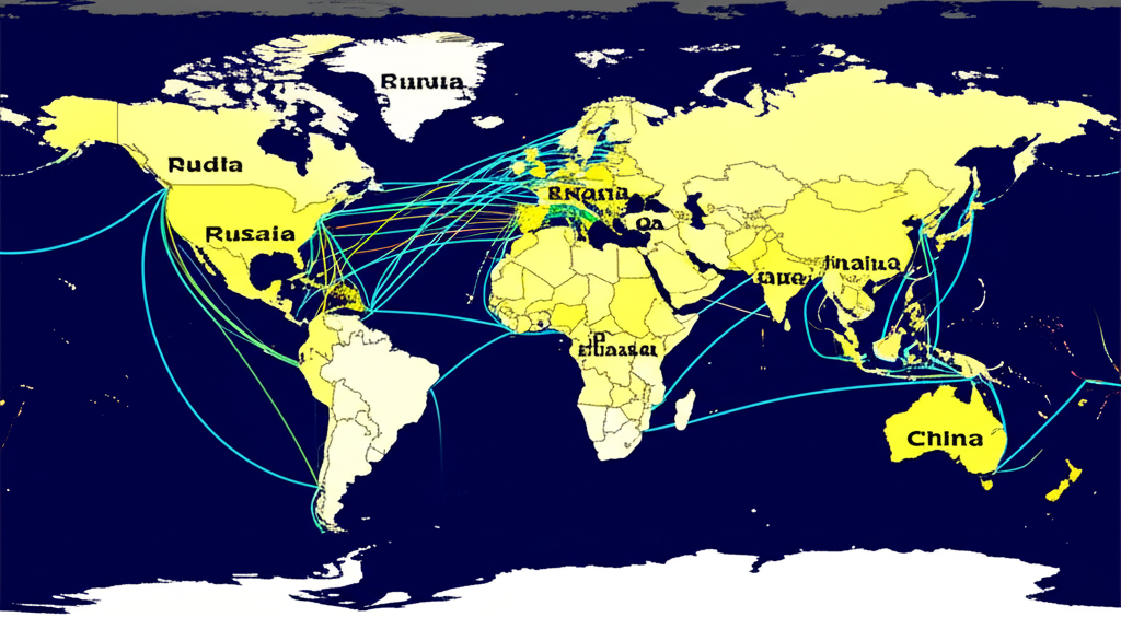 Global map highlighting BRICS member countries and their growing economic influence across continents
