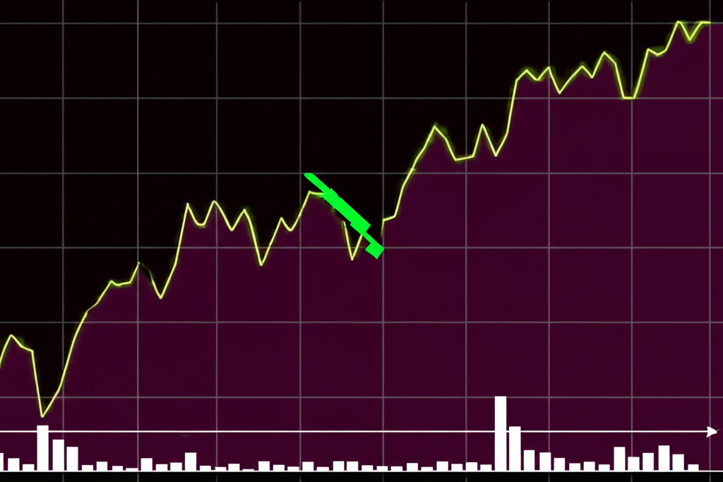 Bear market with inverse ETF rising