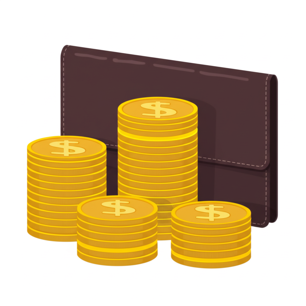 Gold coins forming a protective shield around a diversified investment portfolio, symbolizing inflation resistance