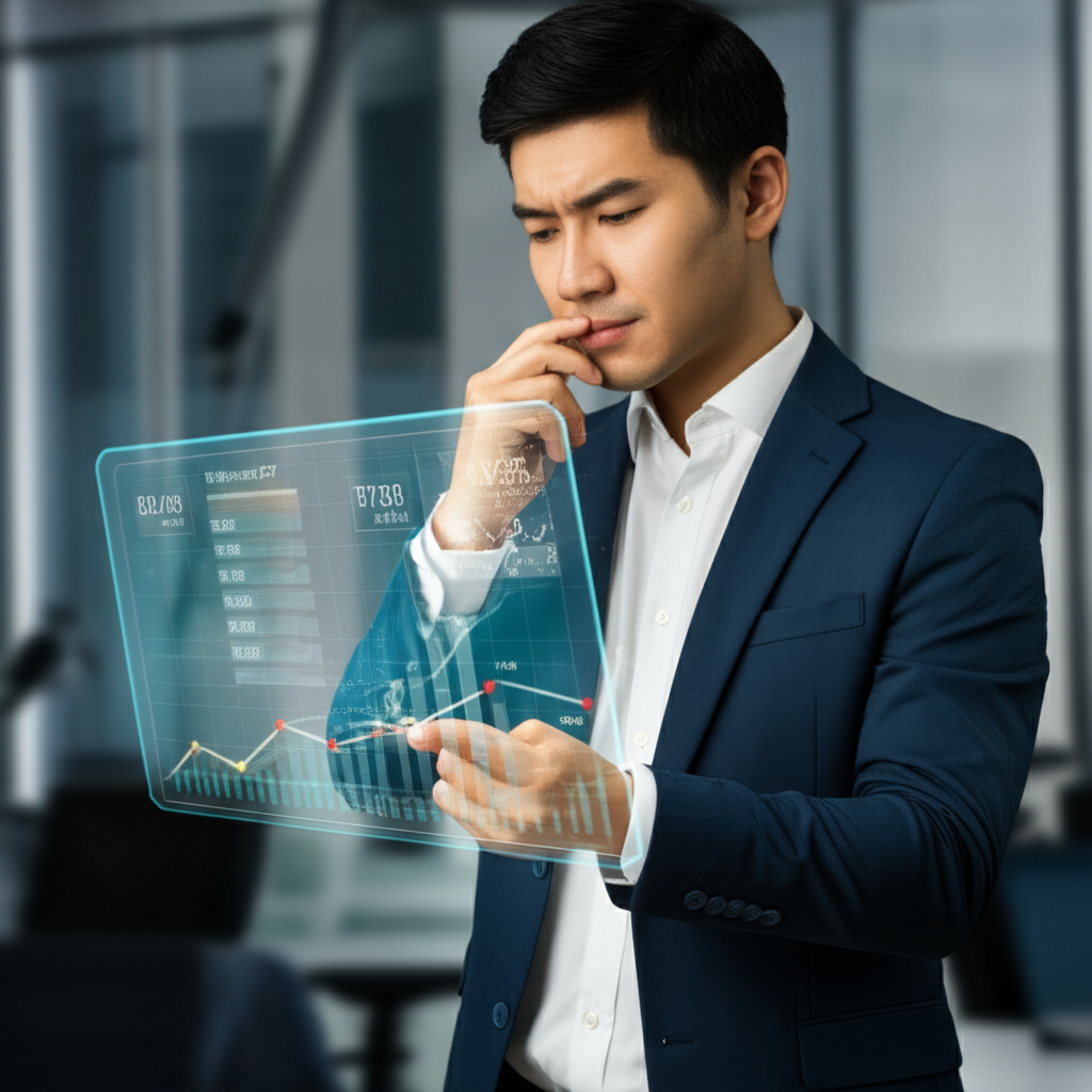 US investor analyzing Pharma ETF performance chart