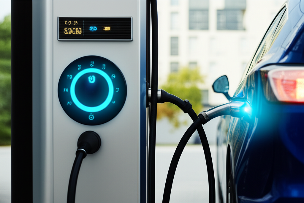 Electric car charging station