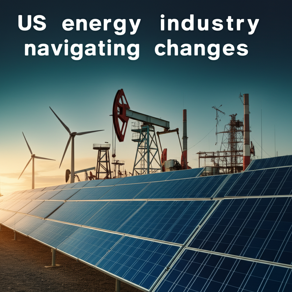 Illustration of the U.S. energy sector adapting to global shifts, including pipeline diversions and LNG exports