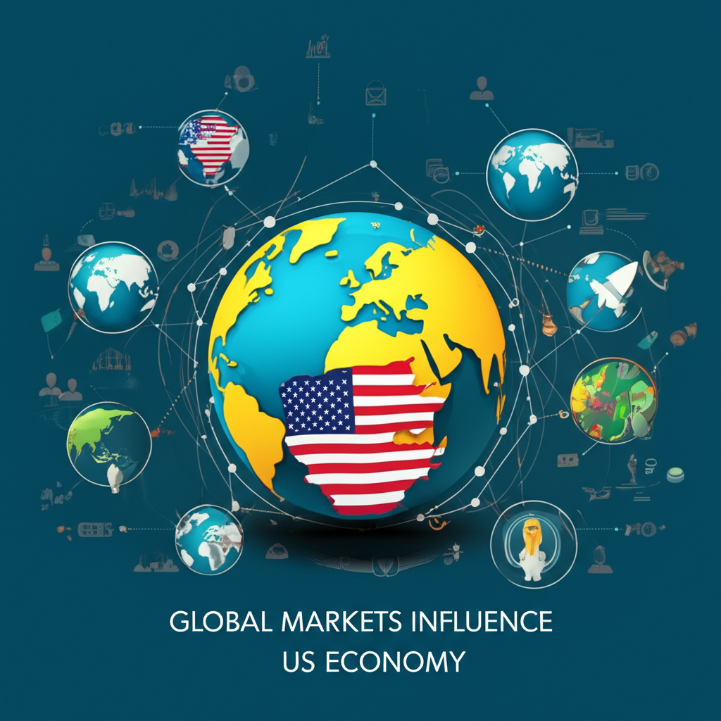 Global financial markets impacting the U.S. economy through trade, supply chains, and commodity flows