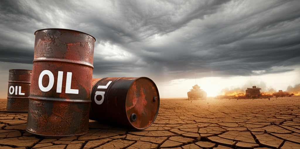 Oil barrels amid Middle East conflicts