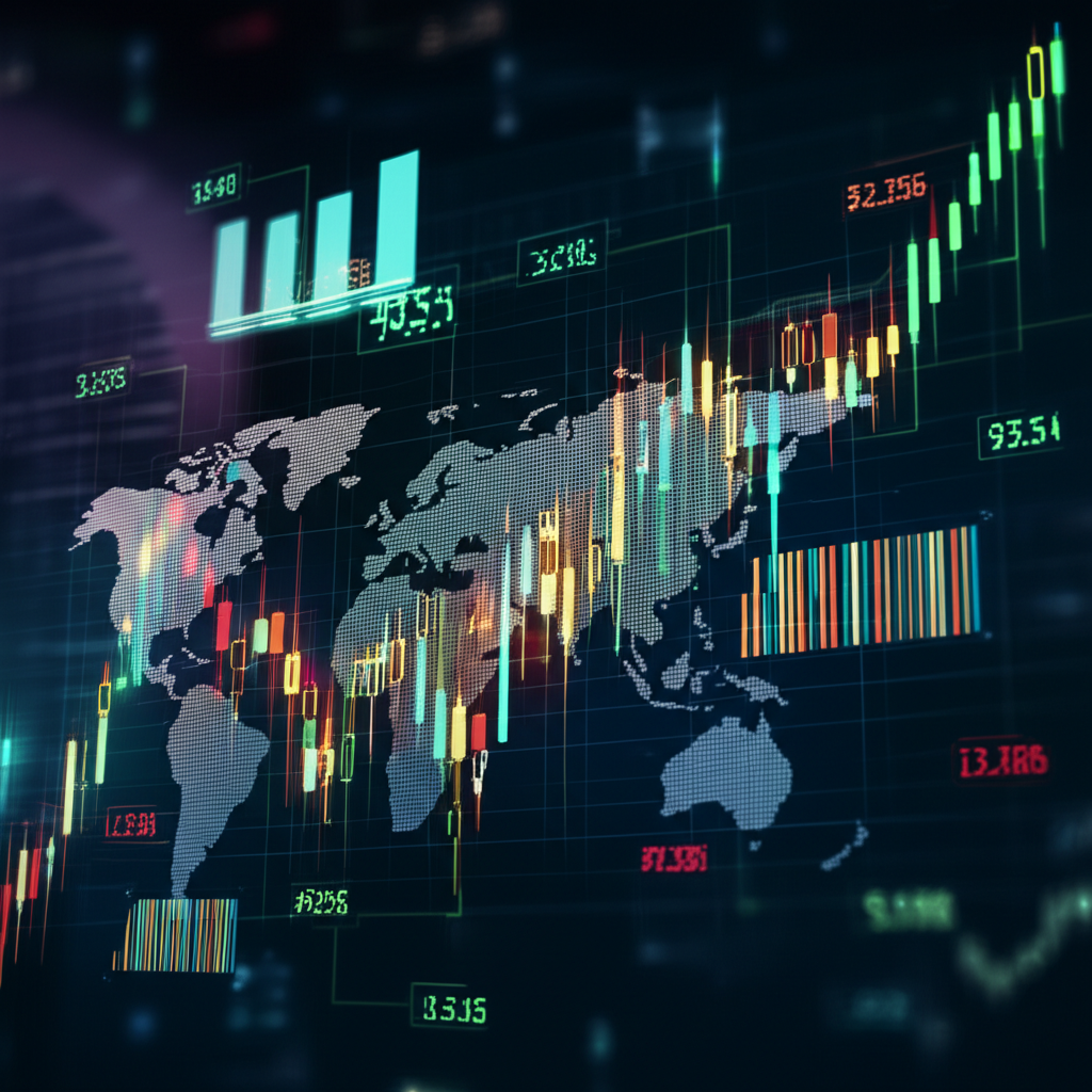 Global commodities, digital charts, US