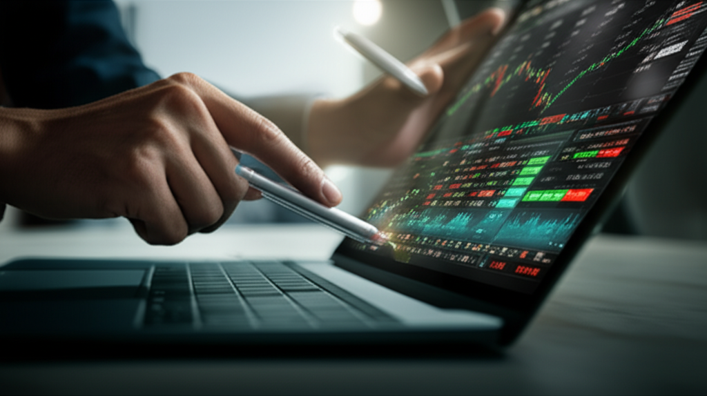 Active investor analyzes and selects individual stocks to build a portfolio