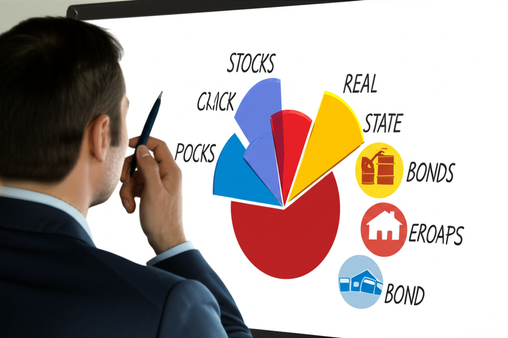 Investor reviewing a diversified portfolio on a screen, highlighting ETF options