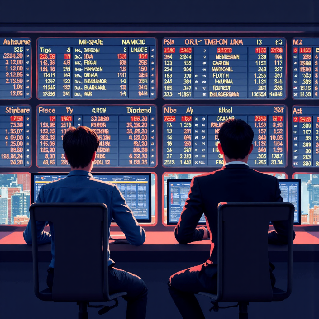 Thai investors monitoring Forex charts on screens, focusing on low deposit broker options